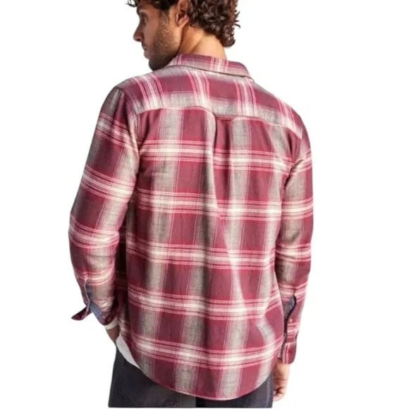burgundy plaid dress shirt Checked Short Sleeve Burgundy Men Shirt
